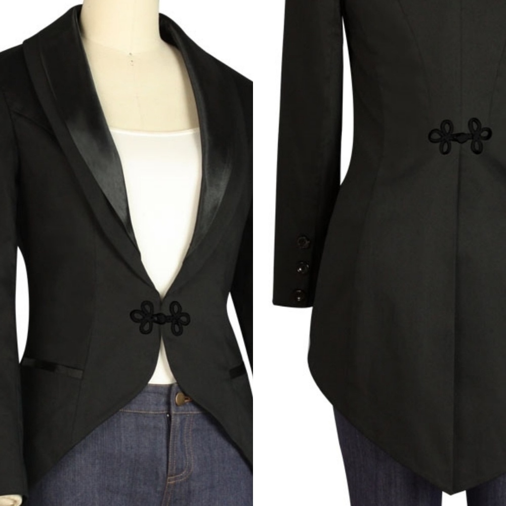 Plus Size Long Tail Jacket Cosplay Coat Gothic - Picture 2 of 6